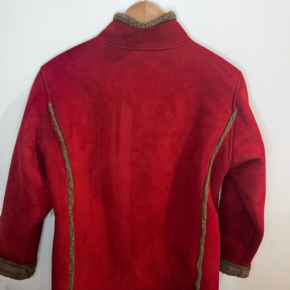 L.L. Bean Vintage Red Sherpa  Barn Coat Women's Jacket Size S Penny Lane - Picture 5 of 10